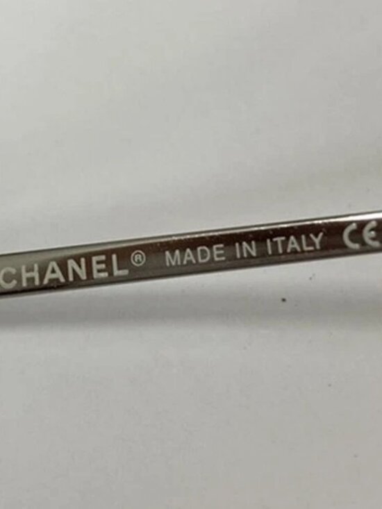 CHANEL CC Logo Sunglasses Eye Wear Plastic Metal Brown Silver 4041 33RP141